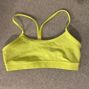 Neon Yellow Lululemon Racerback Sports Bra